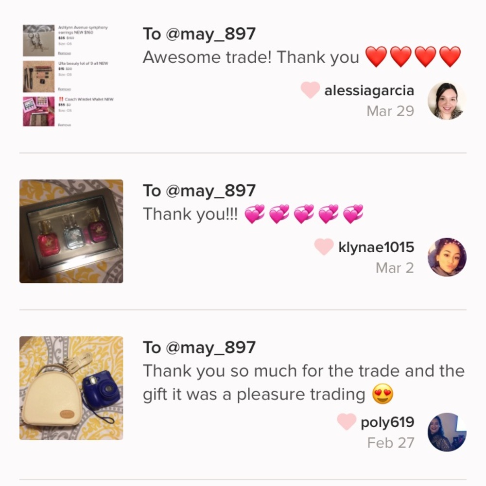 MY TRADE FEEDBACKS!💖😊🌸